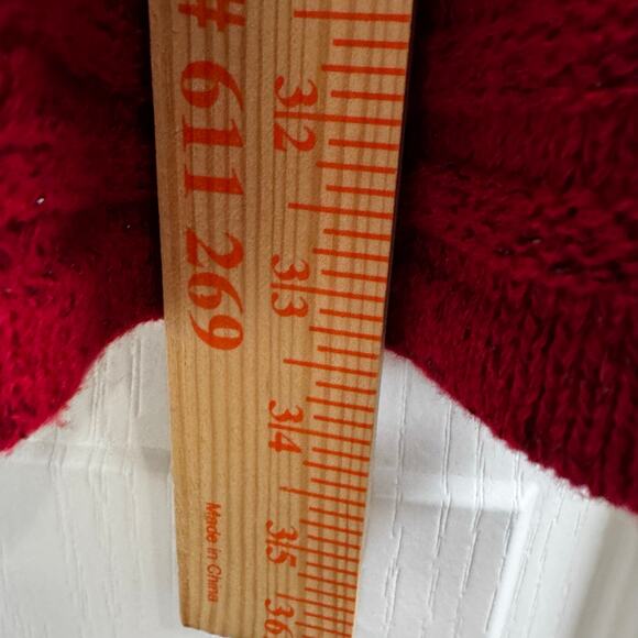 NWT AB Studio Red Open Front Cardigan Mid Length Shawl Color Women’s XL Sparkly - Picture 9 of 9